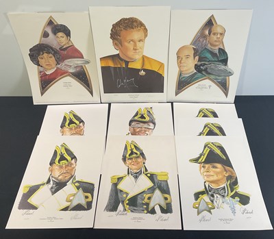 Lot 324 - A group of STAR TREK prints signed and hand...
