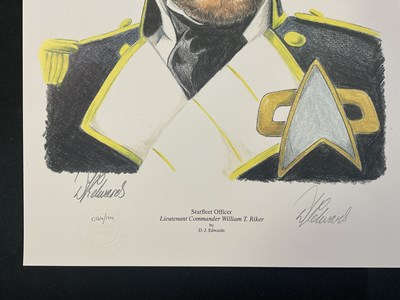 Lot 324 - A group of STAR TREK prints signed and hand...