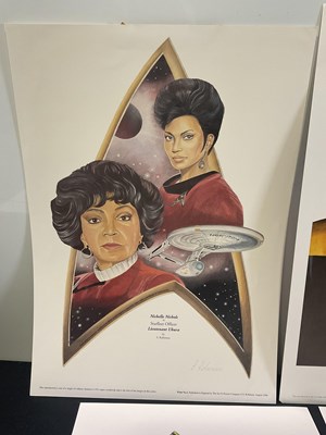 Lot 324 - A group of STAR TREK prints signed and hand...