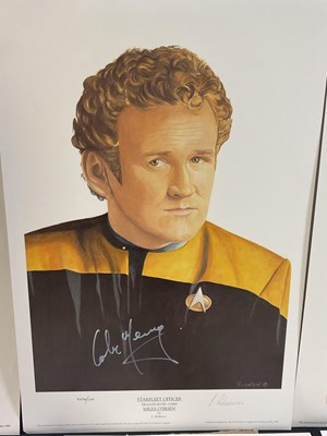 Lot 324 - A group of STAR TREK prints signed and hand...