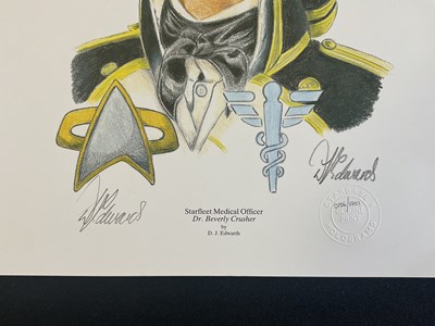 Lot 324 - A group of STAR TREK prints signed and hand...