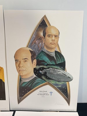 Lot 324 - A group of STAR TREK prints signed and hand...