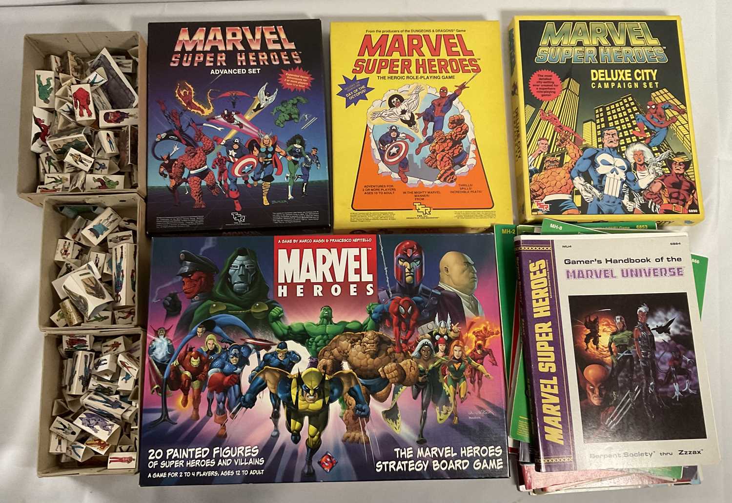 Lot 577 - A group of Marvel Superhero RPG Board Games...