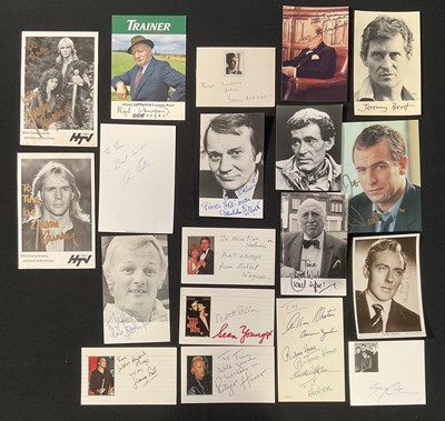 Lot 556 - A group of actors' autographs on small...