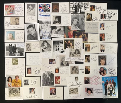 Lot 553 - A mixed group of 53 mixed celebrity autographs...