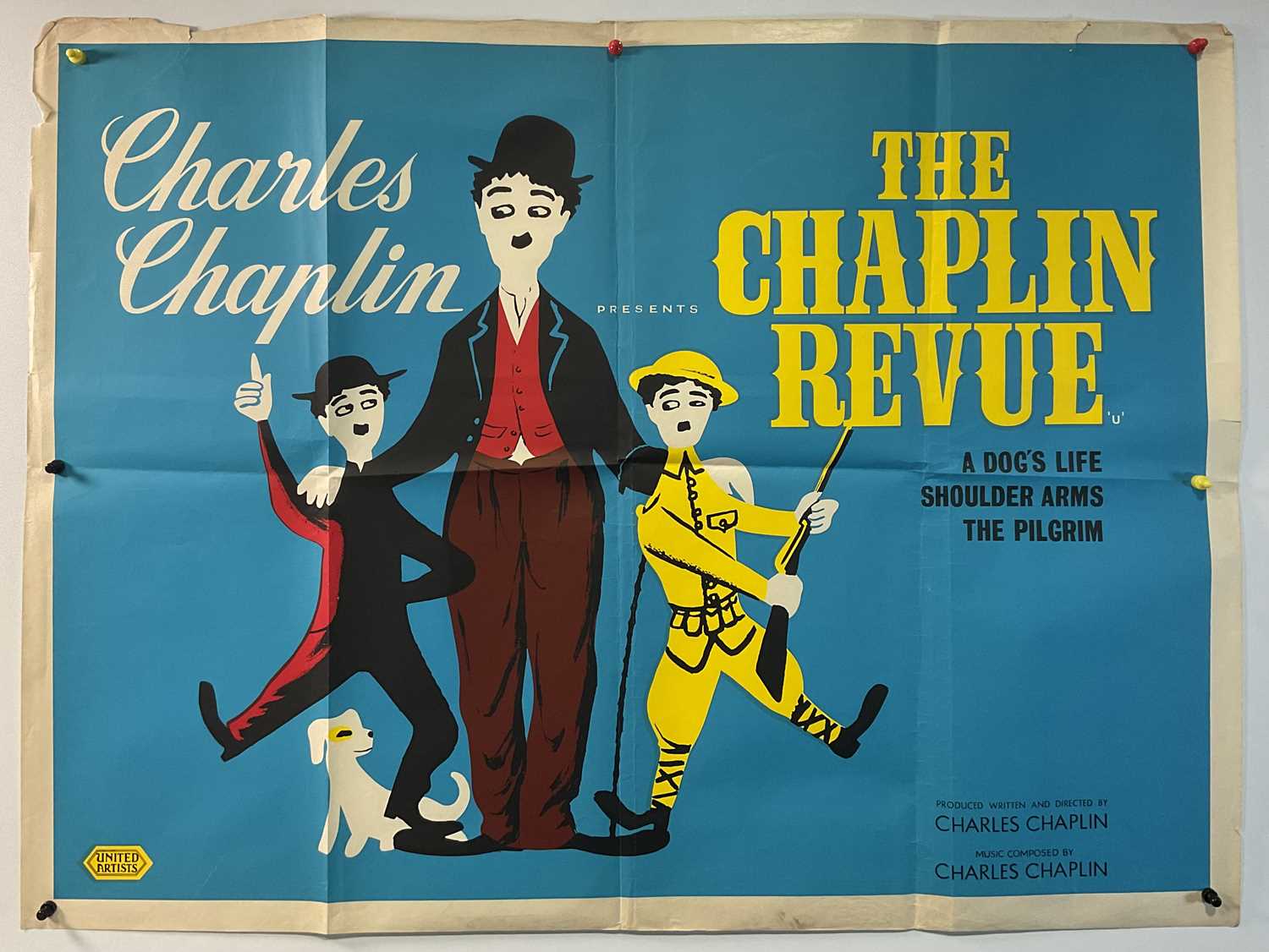 Lot 40 - THE CHAPLIN REVIEW (1959) UK Quad film poster,...