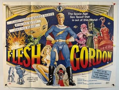 Lot 297 - FLESH GORDON (1974) UK Quad film, sci-fi sex...