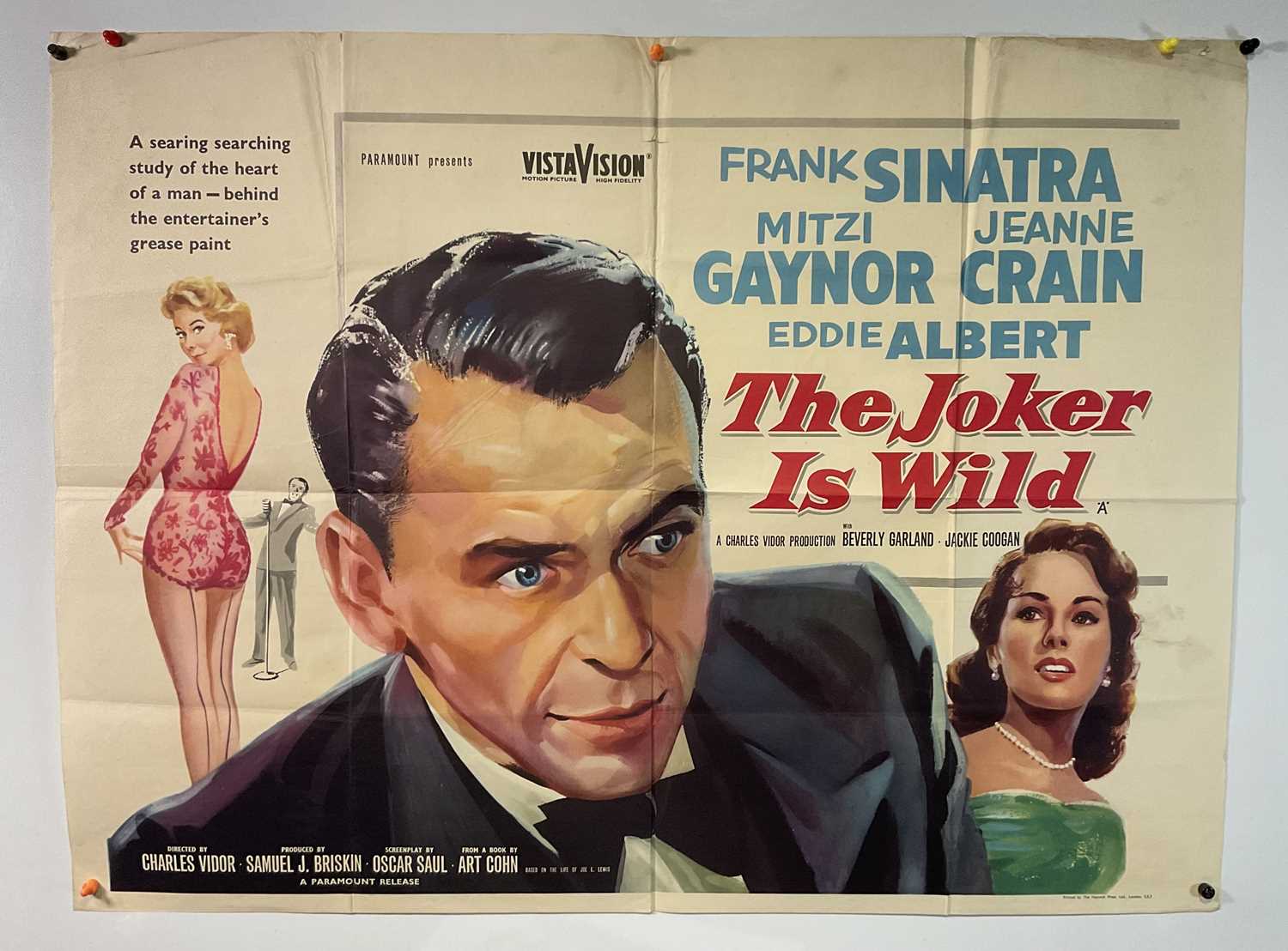 Lot 61 - THE JOKER IS WILD (1957) UK Quad film poster,...