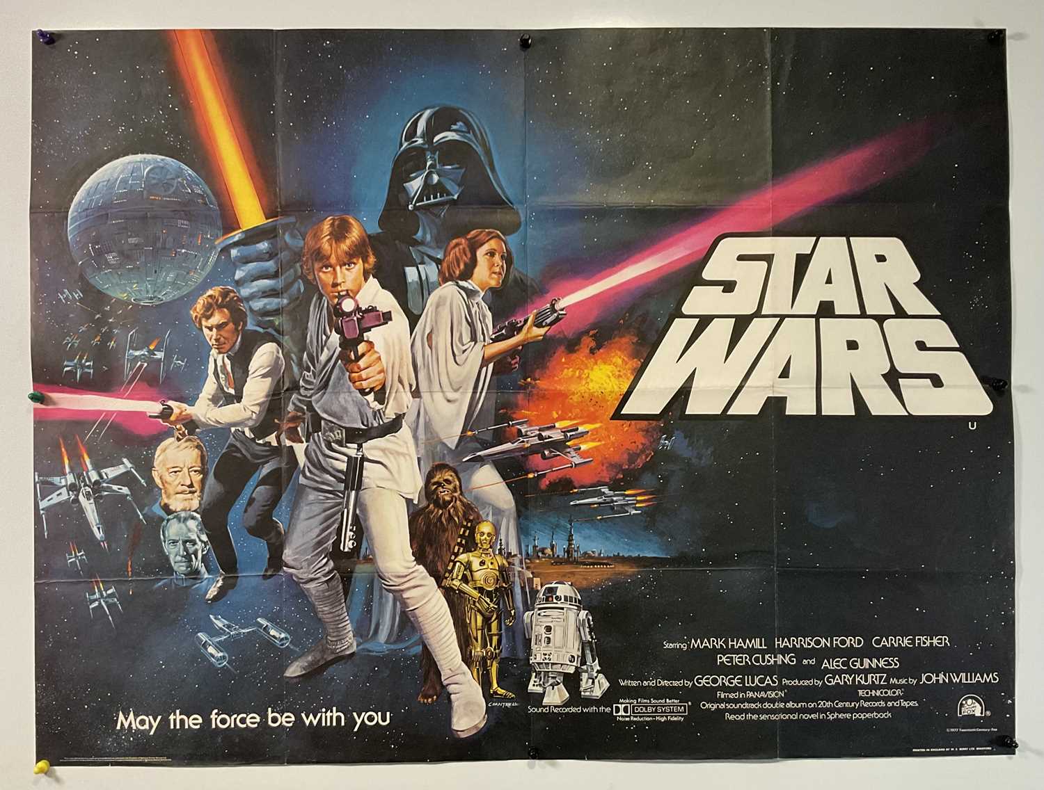 Lot 832 - STAR WARS (1977) Pre-Oscars UK Quad film...