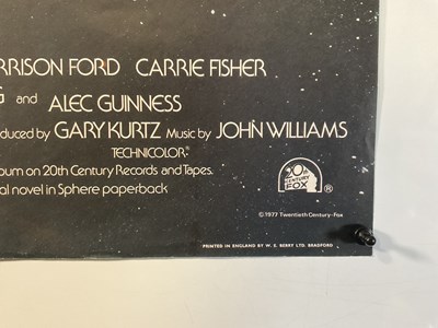 Lot 832 - STAR WARS (1977) Pre-Oscars UK Quad film...