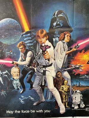 Lot 832 - STAR WARS (1977) Pre-Oscars UK Quad film...