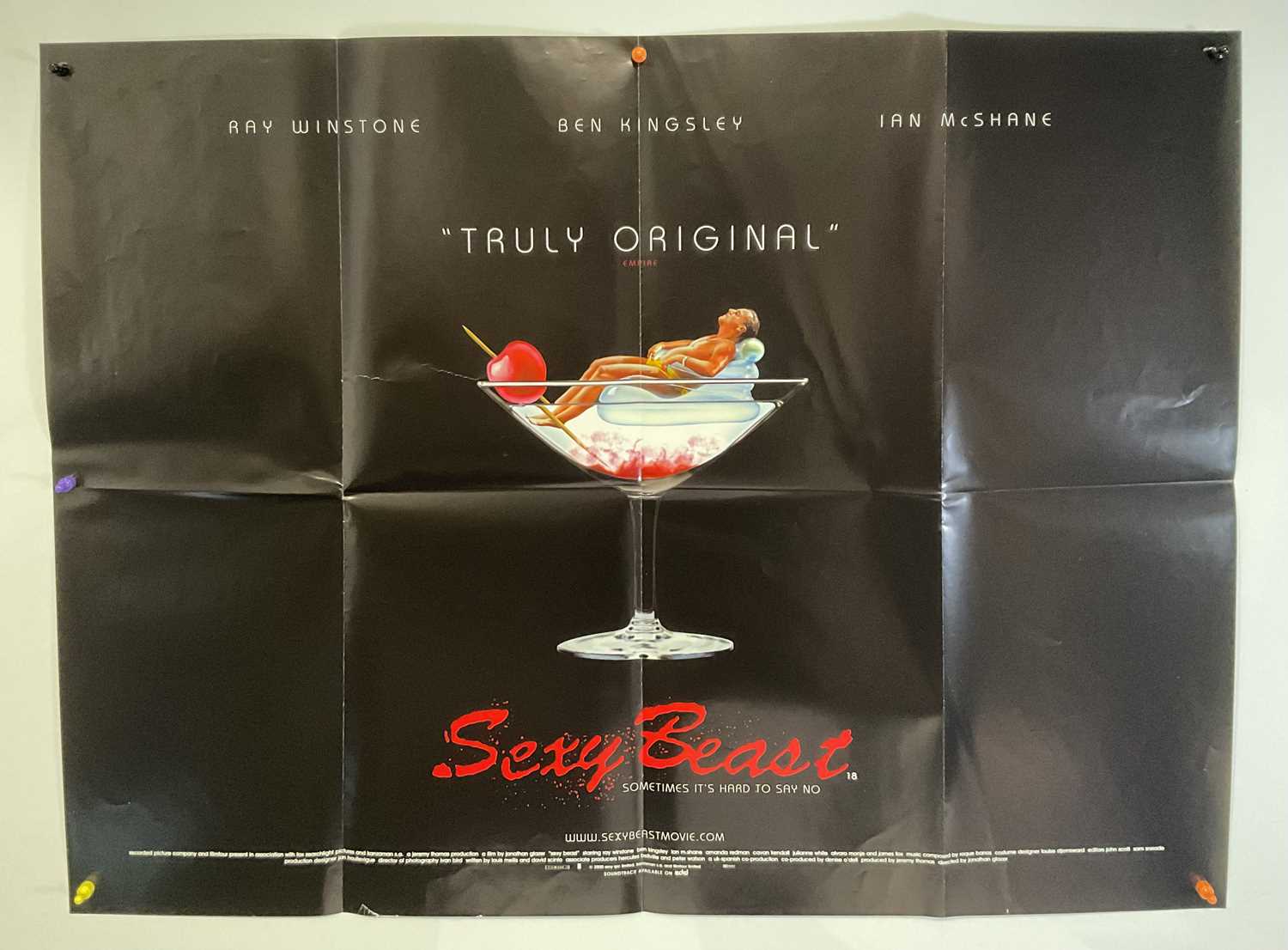 Lot 4 - SEXY BEAST (2000) UK Quad film poster for the...