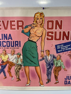 Lot 82 - NEVER ON SUNDAY (1960) UK Quad film poster,...