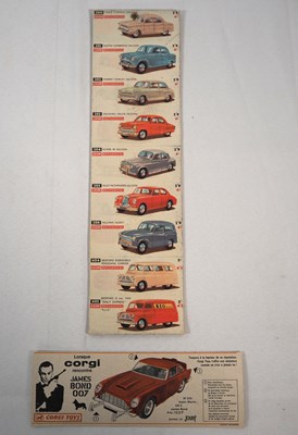 Lot 59 - A pair of CORGI 1960s shop display cards...