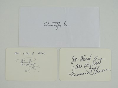 Lot 131 - A pair of signed cards comprising: VINCENT...