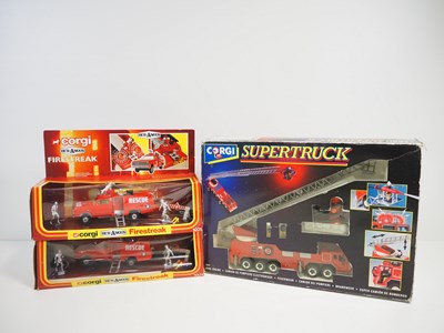 Lot 148 - A group of CORGI fire truck and rescue...