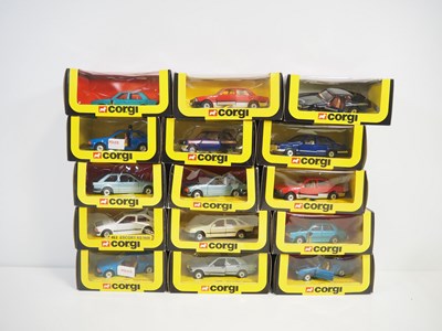 Lot 150 - A group of mixed CORGI diecast cars in black...