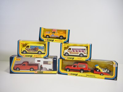 Lot 162 - A group of CORGI vans and pick up trucks in...