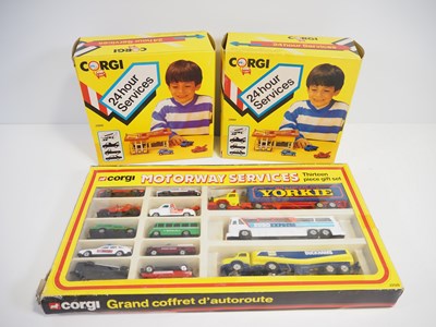 Lot 169 - A group of CORGI Juniors motorway service sets,...