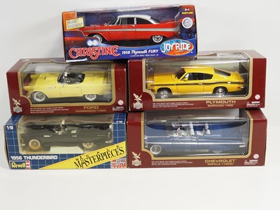 Lot 236 - A group of 1:18 scale diecast cars by REVELL,...