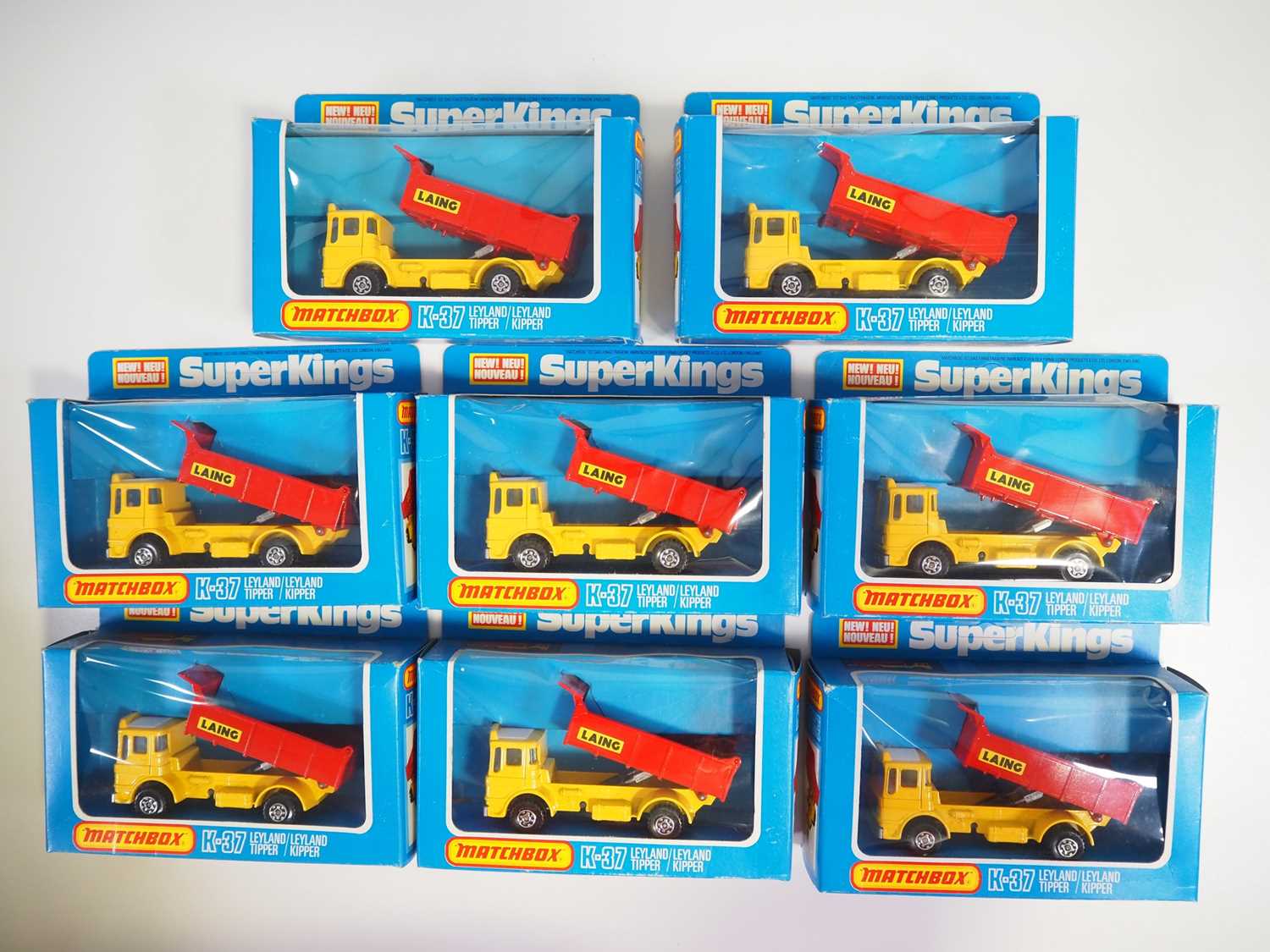 Camion Benne Matchbox Superkings K-37 - Leyland Tipper Laing - 1979 - Jaune