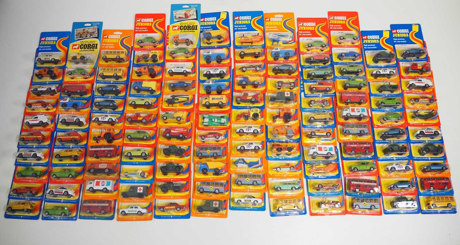 Lot 321 - A very large group of CORGI JUNIORS carded...