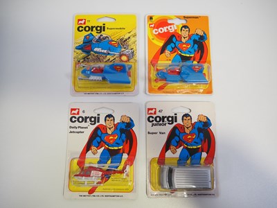 Lot 332 - A group of CORGI JUNIORS carded Superman...