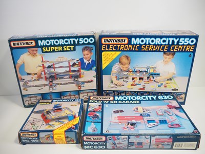 Lot 337 - A group of MATCHBOX Motorcity play sets...