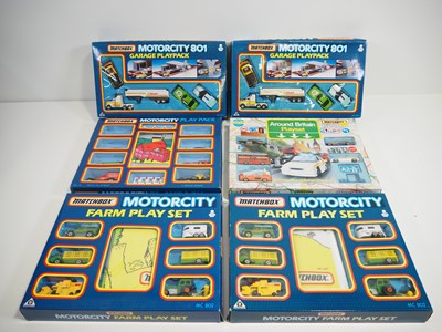 Lot 339 - A group of MATCHBOX Motorcity multi vehicle...