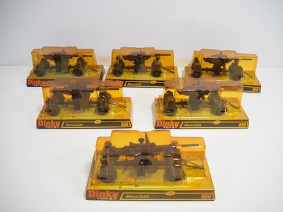 Lot 395 - A group of 6x DINKY 656 diecast 88mm artillery...