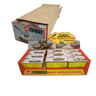 Lot 399 - A CORGI MILITARY tank shop display trade box...