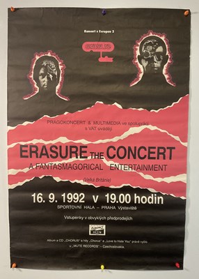 Lot 472 - A Czechoslovakian Erasure concert poster -...