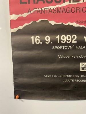 Lot 472 - A Czechoslovakian Erasure concert poster -...
