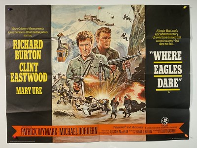 Lot 281 - WHERE EAGLES DARE (1968) UK Quad film poster,...