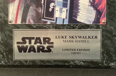 Lot 761 - STAR WARS: A mounted MARK HAMILL signed...