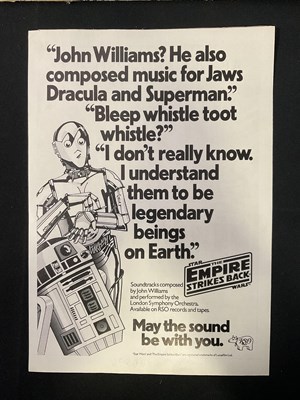 Lot 738 - The original STAR WARS SOUNDTRACK vinyl record...