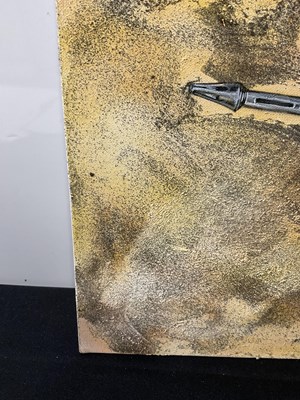 Lot 806 - A texturised STAR WARS painting of JANGO FETT...
