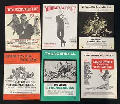 Lot 226 - A collection of JAMES BOND theme song sheet...