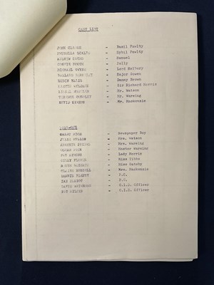 Lot 437 - FAWLTY TOWERS (1975) An original camera script...