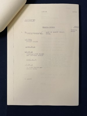 Lot 437 - FAWLTY TOWERS (1975) An original camera script...