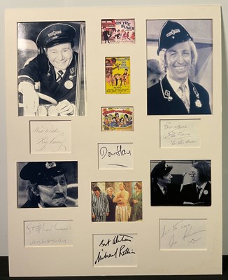 Lot 555 - A display of six ‘On The Buses’ actors'...