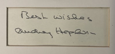 Lot 565 - AUDREY HEPBURN autograph in a display...