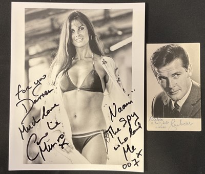Lot 558 - A pair of James Bond related autographs...