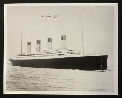Lot 491 - MILLVINA DEAN - An autographed 8" x 10" black...