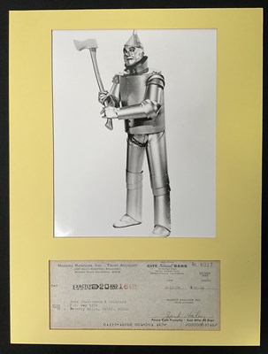 Lot 489 - JACK HALEY - A cheque signed by Jack Haley the...