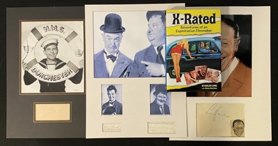 Lot 550 - A group of comedian autographs comprising...