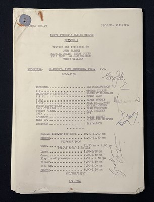 Lot 435 - MONTY PYTHON'S FLYING CIRCUS - A signed,...