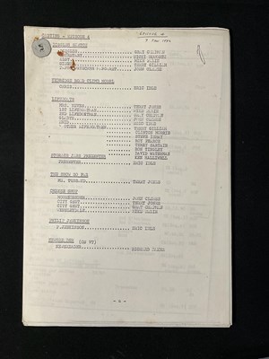 Lot 430 - Three original camera scripts for MONTY PYTHON'...