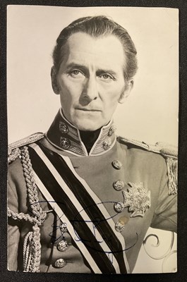 Lot 747 - PETER CUSHING - A double signed small black...