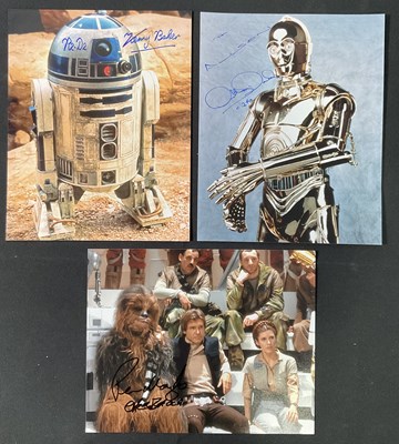 Lot 753 - THE SIDEKICKS - A trio of STAR WARS autographs...
